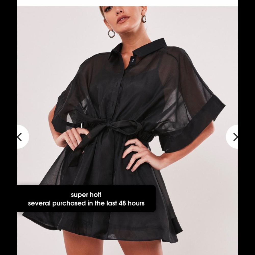 Black skater shirt dress